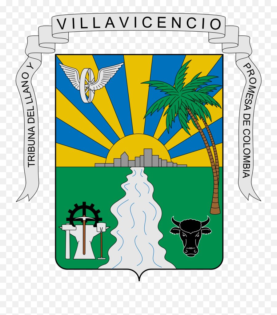 Bandera De Usa - Escudo De Villavicencio Para Colorear Png Escudo De Villavicencio Para Colorear Emoji,Bandera Usa Png