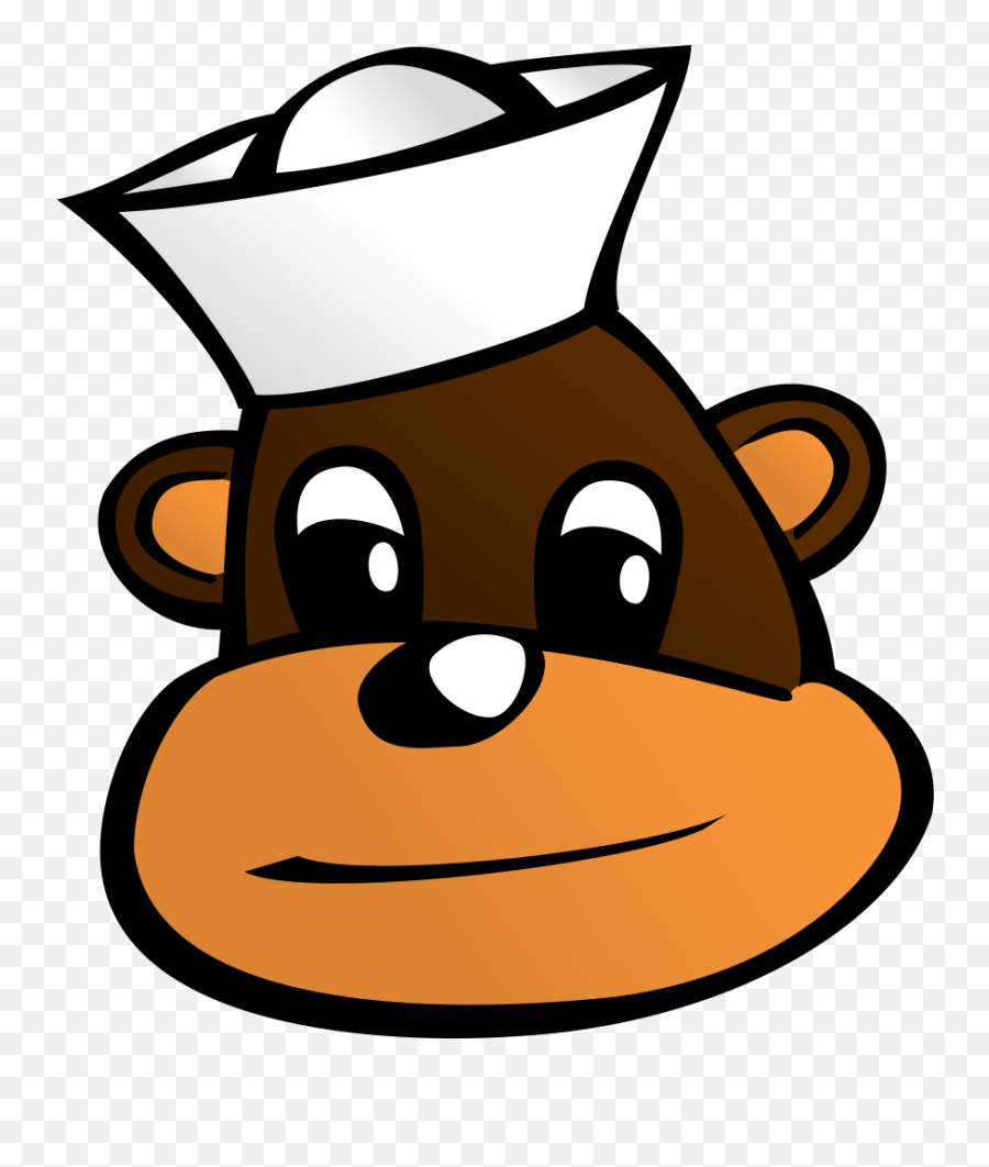 Monkey With Sailor Hat Png Svg Clip - Sailor Hat Clip Art Emoji,Sailor Hat Png
