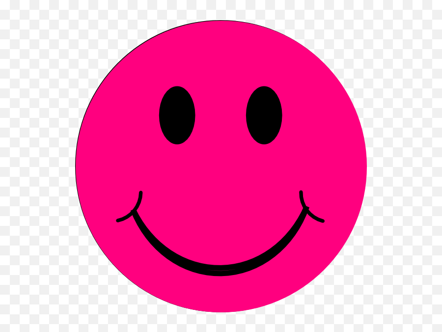 Pink Smiley Face Clipart - Pink Smiley Face Clipart Emoji,Face Clipart