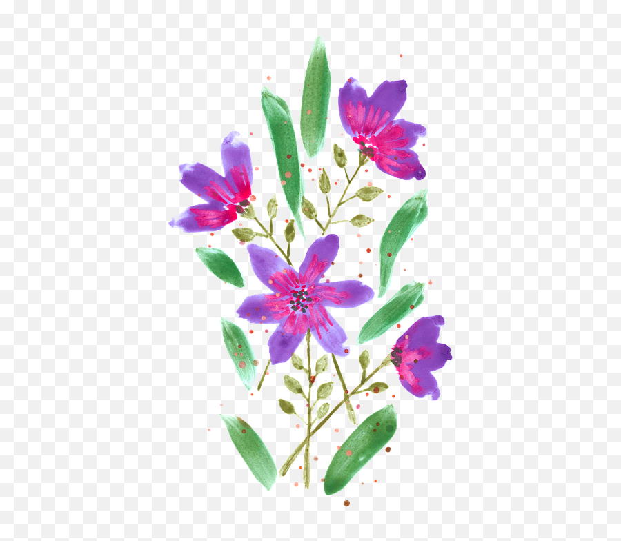 Free Photo Watercolor Purple Flowers Plant Flower Anemone Emoji,Purple Watercolor Png
