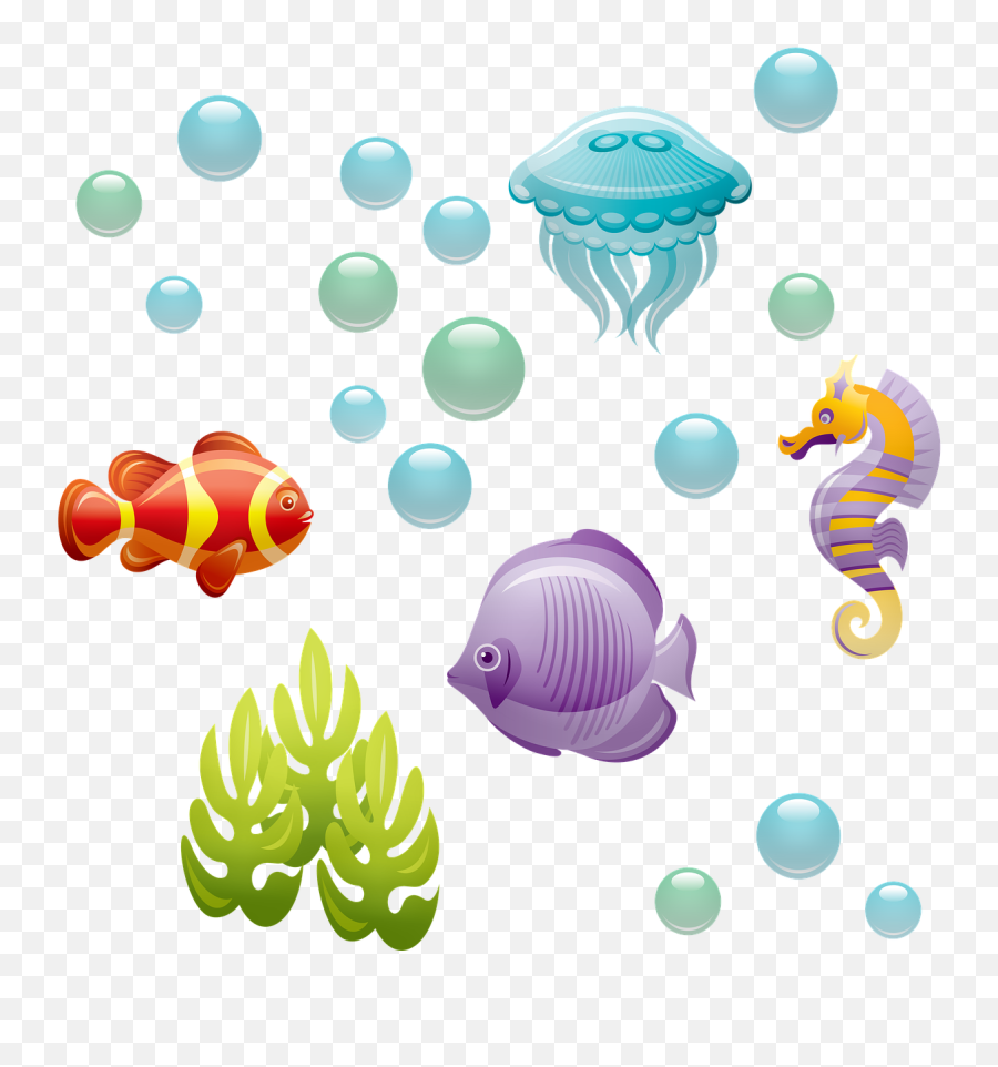 Free Photo Seahorse Underwater Fish Sea Jellyfish Bubbles - Pipefishes And Allies Emoji,Seahorse Clipart