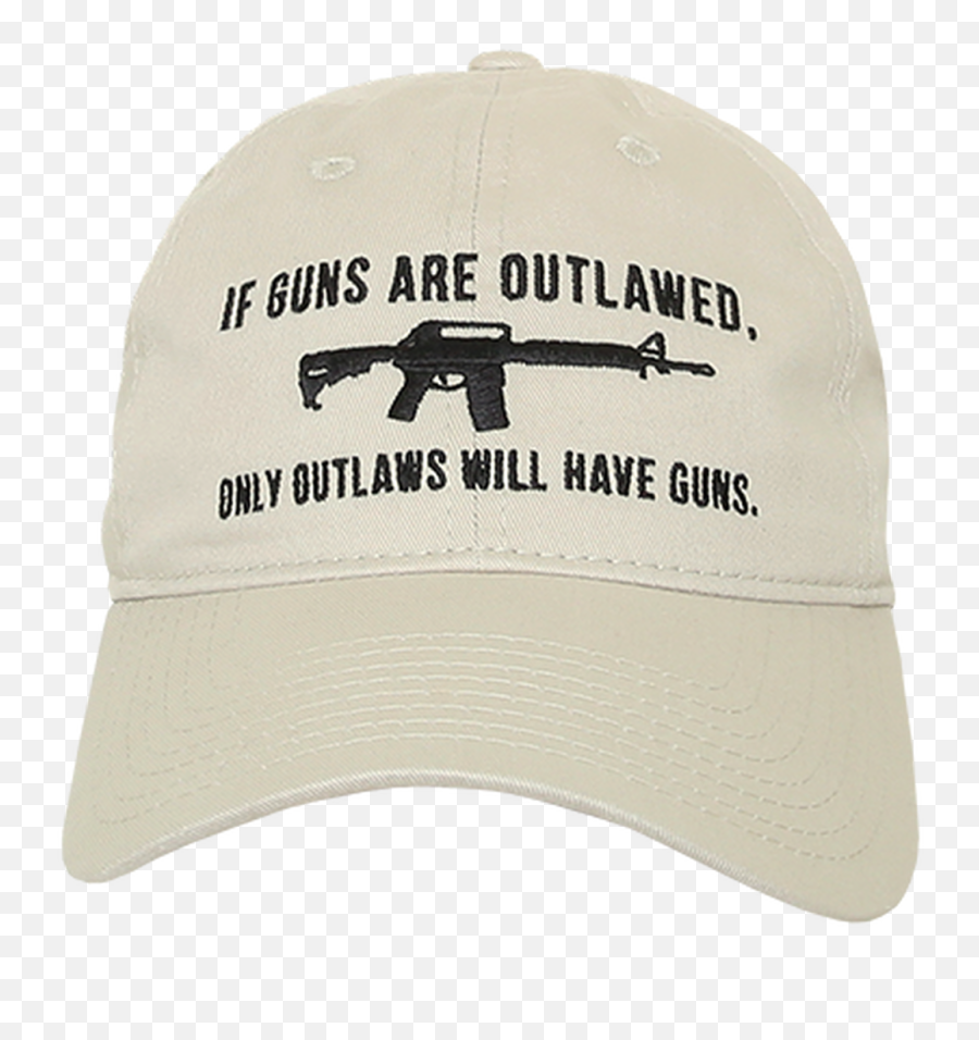 A03 - Outlaw Cap Relaxed Cotton Stone Emoji,Gun Logo Hats