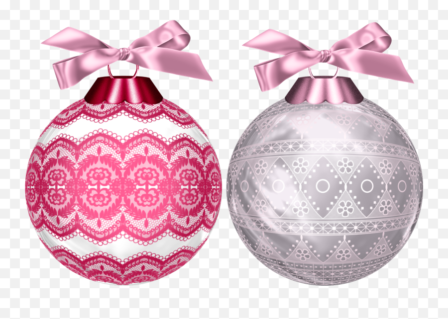 Pink Christmas Ornaments Png Photos Png Mart Emoji,Christmas Decoration Clipart