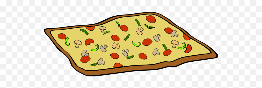 Rectangular Veggie Pizza Clip Art - Rectangle Pizza Clipart Emoji,Rectangle Clipart