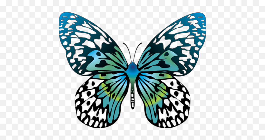 Cartoon Blue Transparent Butterfly Clipart Butterfly Clip - Cartoon Transparent Butterfly Emoji,Butterfly Clipart