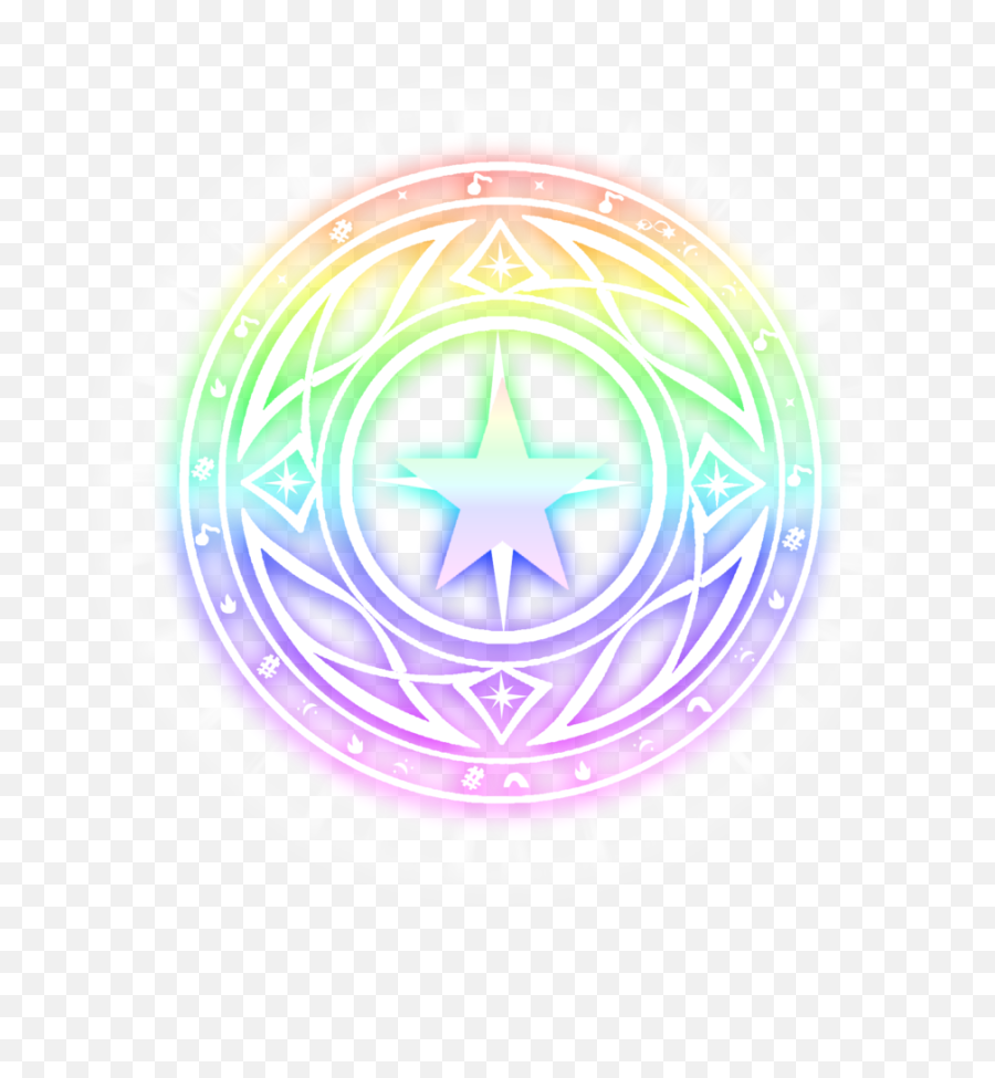 Magic Circle Star Rainbow Sticker - Magic Circle Transparent Rainbow Emoji,Magic Circle Png