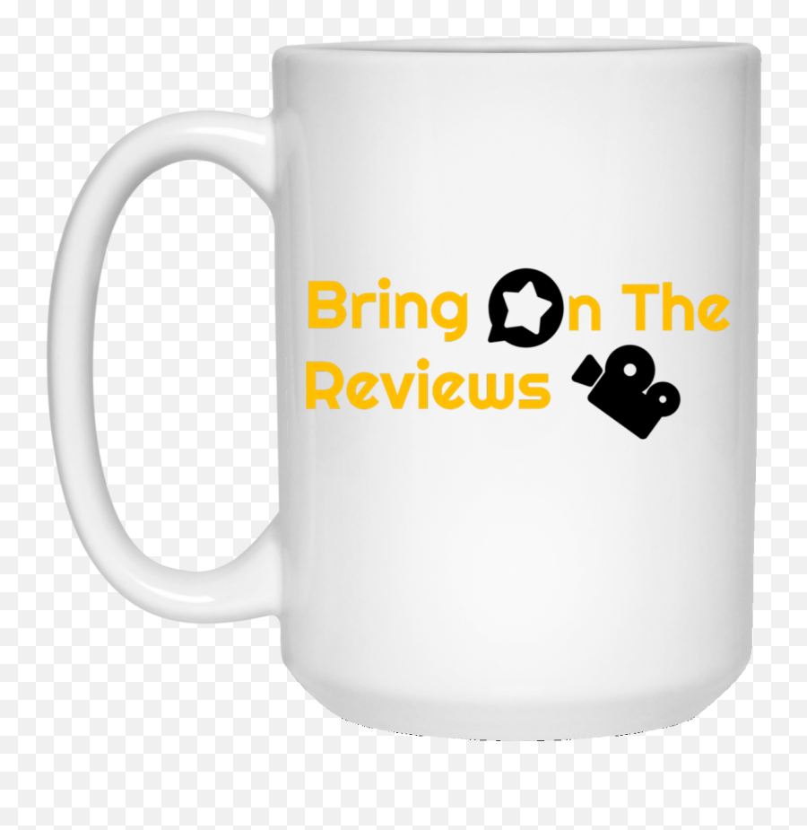 15 Oz White Mug U2013 Small Logo 2 - Bring On The Reviews Magic Mug Emoji,Shop Small Logo