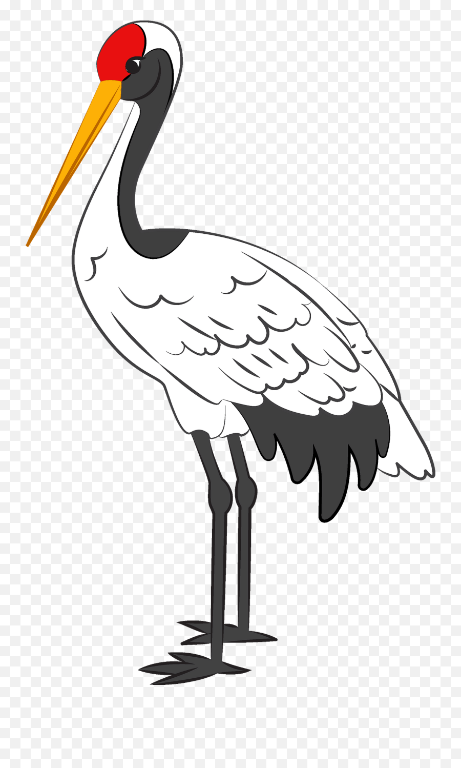 Crane Clipart Free Download Transparent Png Creazilla - Cartoon Crane Bird Clipart Emoji,Crane Clipart