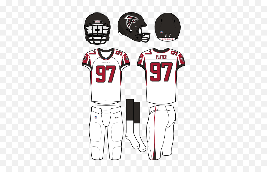 Download Atlanta Falcons - Atlanta Falcons Home Uniform Png Eagles Football Uniform Emoji,Atlanta Falcons Logo Pictures