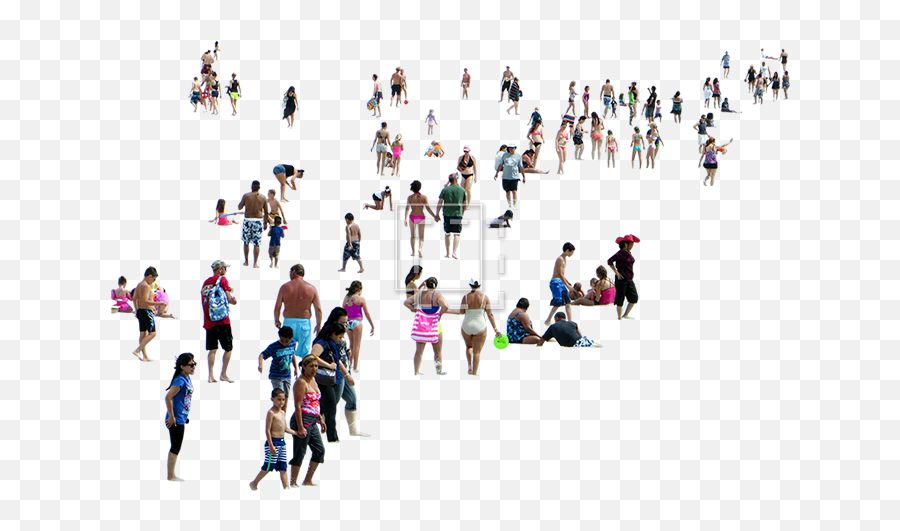 Download Hd Parent Category - People Walking Crowd Png Beach People Cut Out Emoji,Group Of People Png