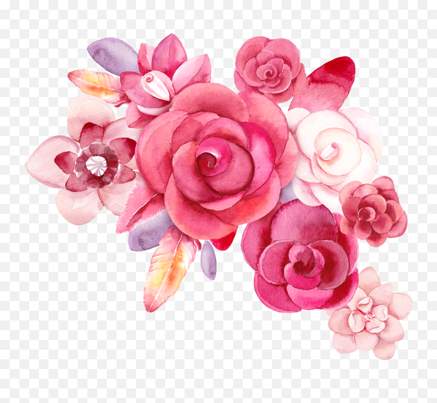 4 Cards - Clipart Kate Spade Flowers Emoji,Flower Drawing Png