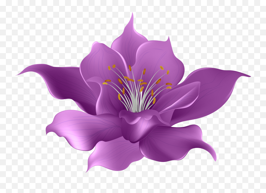 Purple Flowers Transparent Free - Transparent Background Purple Flower Clipart Emoji,Flowers Transparent