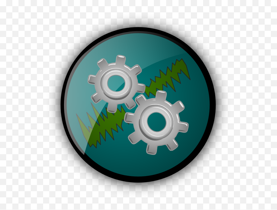 Gear Logo W Jagged Lines Clip Art At Clkercom - Vector Clip Design Emoji,Gear Logo