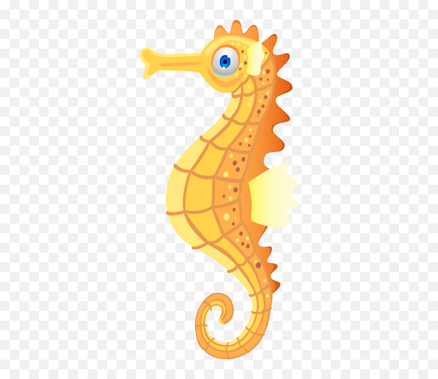 Seahorse Hippocampus Animal Clip Art - Vectoryellow Transparent Sea Horse Clip Art Emoji,Seahorse Clipart