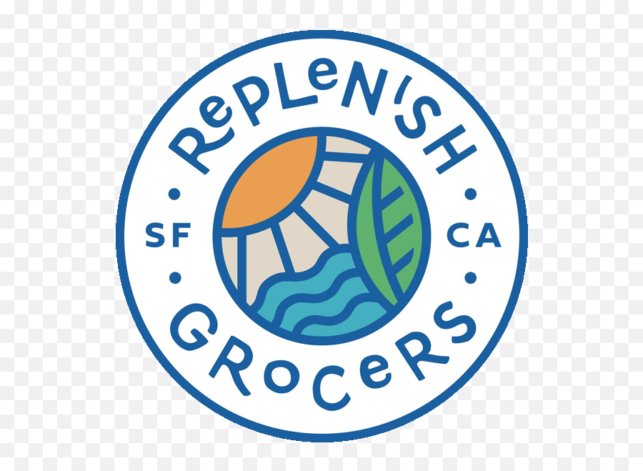 Replenish Grocers - Sustainable Grocery Store In San Emoji,Grocery Logo