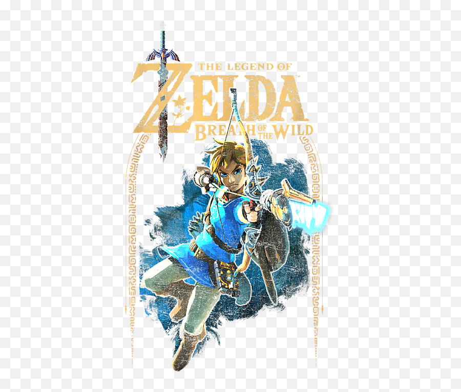 Zelda Breath Of The Wild Link Arch Shot Logo Graphic Png T Emoji,Breath Png