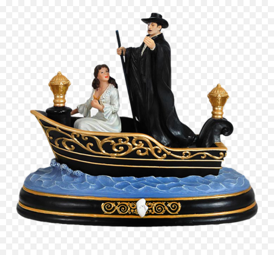 Phantom U0026 Christine Journey To The Lair Figurine - San Emoji,Phantom Of The Opera Musical Logo