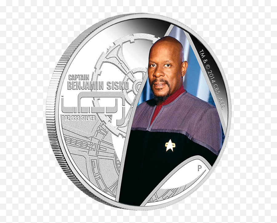 Discontinued Star Trek Captains Star Trek Deep Space 9 - Tuvalu Coin Star Treck Png Emoji,Cbs Star Trek Logo