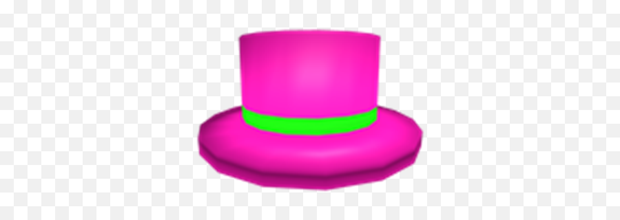 Neon Pink Top Hat - Roblox Costume Hat Emoji,Top Hat Transparent