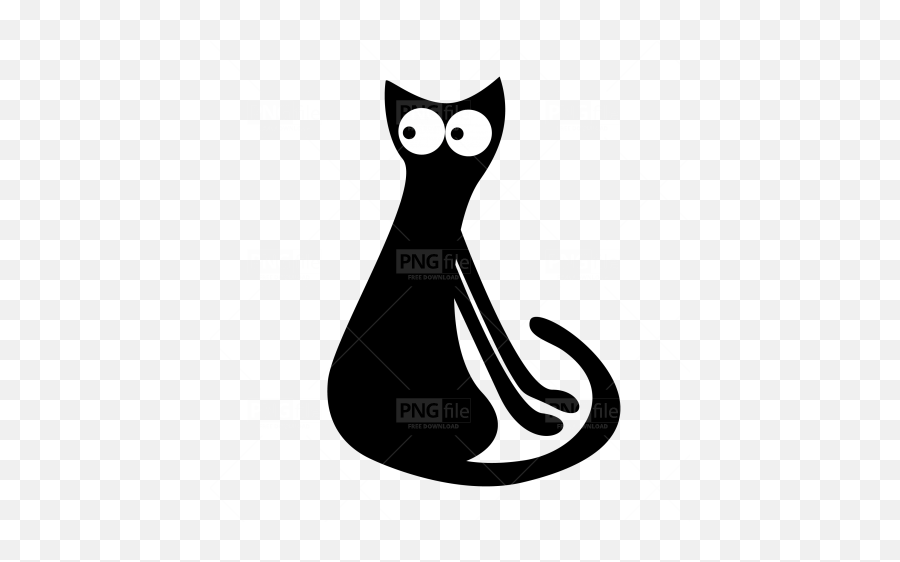 Cute And Funny Black Cat Png Free Download - Photo 878 Erná Koka Silueta Emoji,Black Cat Png