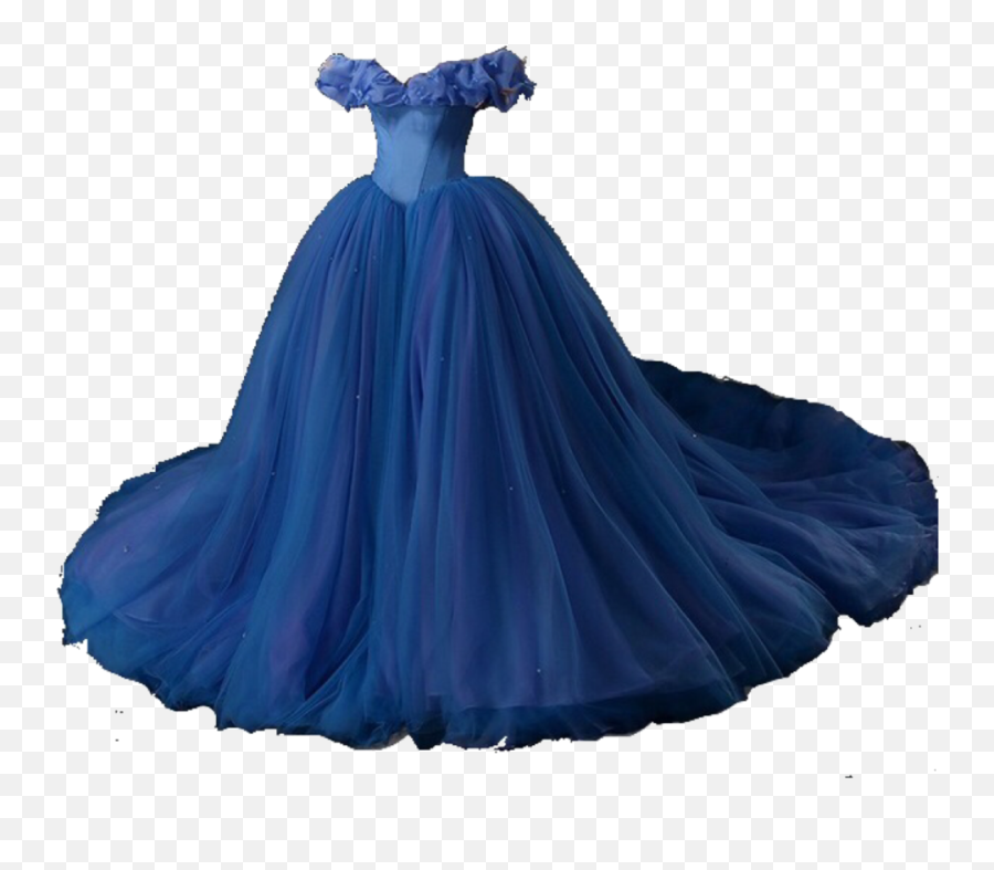 Blue Dress Queen Princess Cinderella Cute Aesthetic - Transparent Princess Dress Png Emoji,Cinderella Png