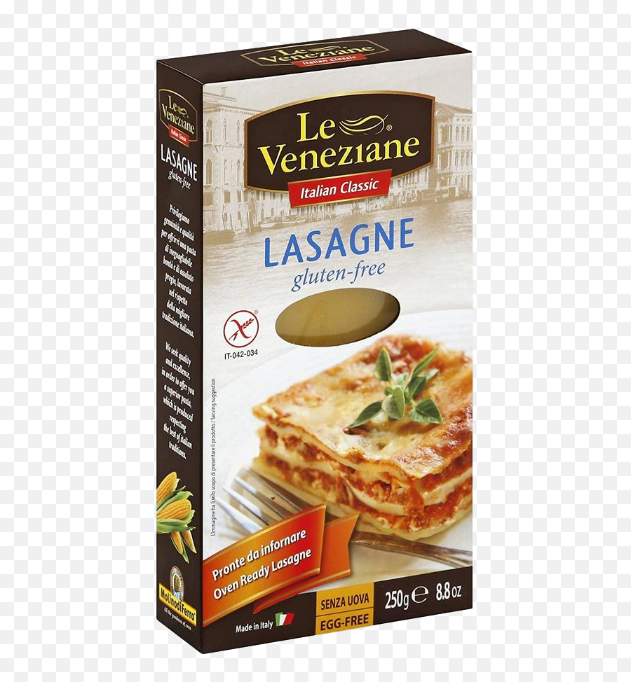 Italian Gluten Free Lasagna With Corn U0026 Rice Flour By Le Veneziane - 88 Oz Le Veneziane Lasagna Gluten Free Emoji,Lasagna Png