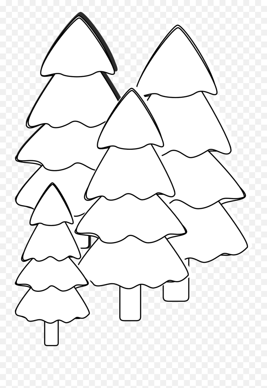 Trees Outline - Clipart Best Gambar Pohon Cemara Hitam Putih Emoji,Christmas Tree Outline Clipart
