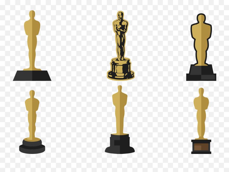 Academy Awards Trophy Statue - Vector Trophy Png Download Oscars Trophy Vector Emoji,Award Png