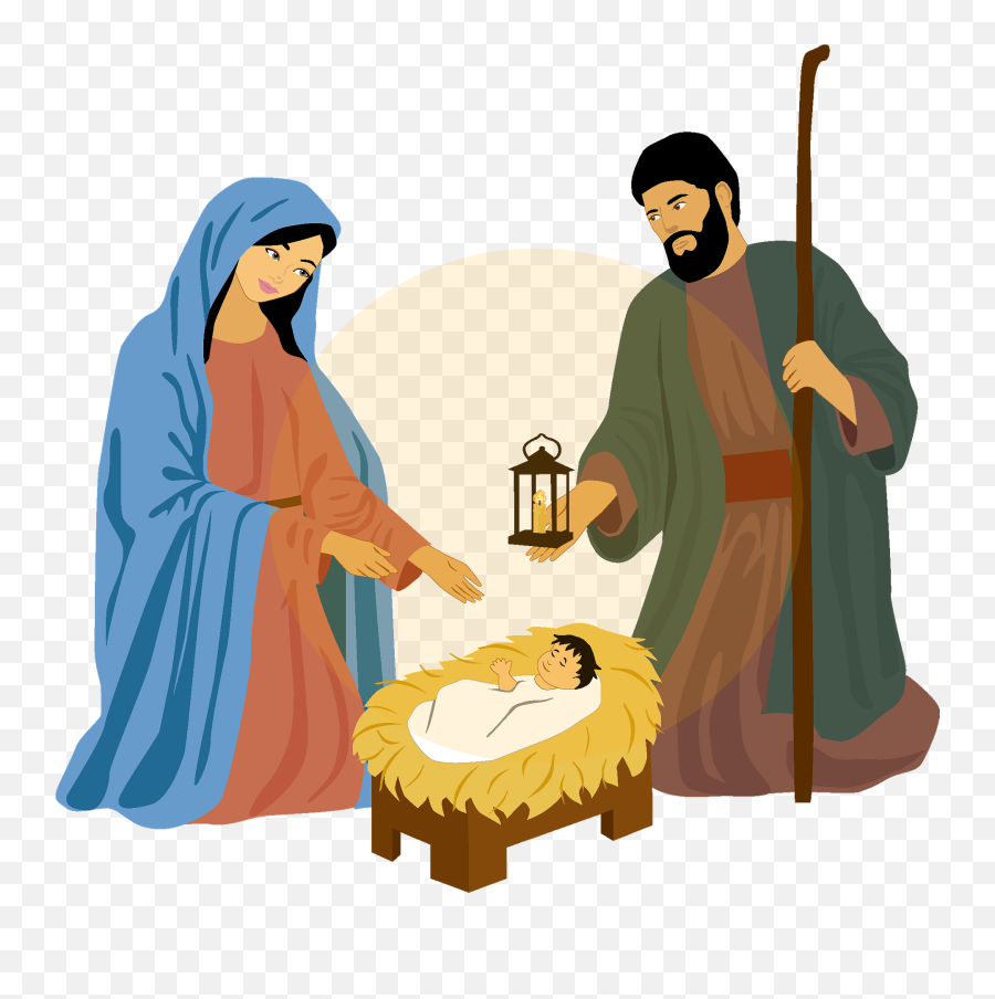 Nativity Scene Clipart - Transparent Nativity Characters Clipart Emoji,Nativity Clipart