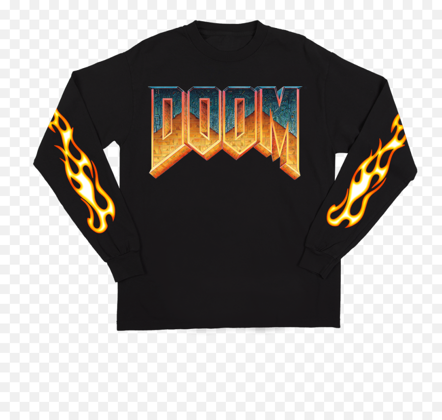 Doom Retro Flame Long Sleeve - Boulder Athletic Club Volleyball Emoji,Doom Eternal Logo