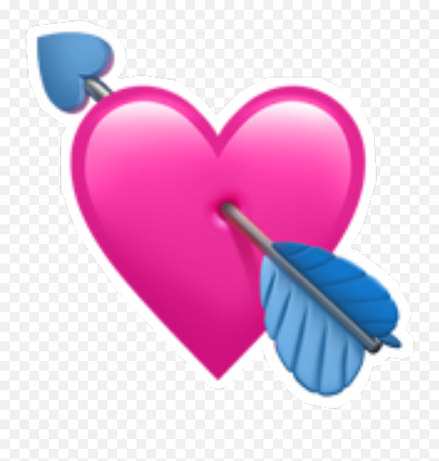 Remixed Heart Emoji Pink Love Blue - Transparent Background Iphone Heart Emojis,Heart Emojis Png