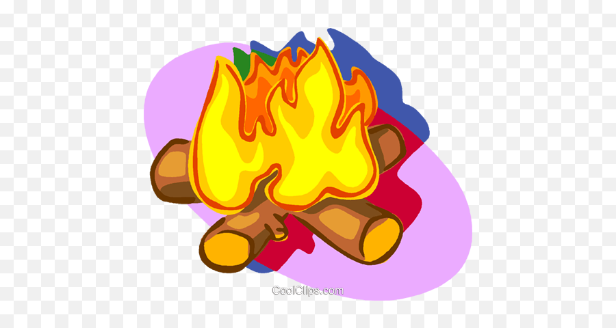 Camp Fire Royalty Free Vector Clip Art Illustration Emoji,Campfires Clipart