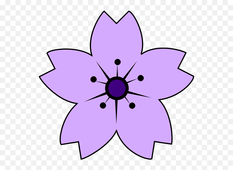 Purple Sakura Clip Art Emoji,Sakura Clipart