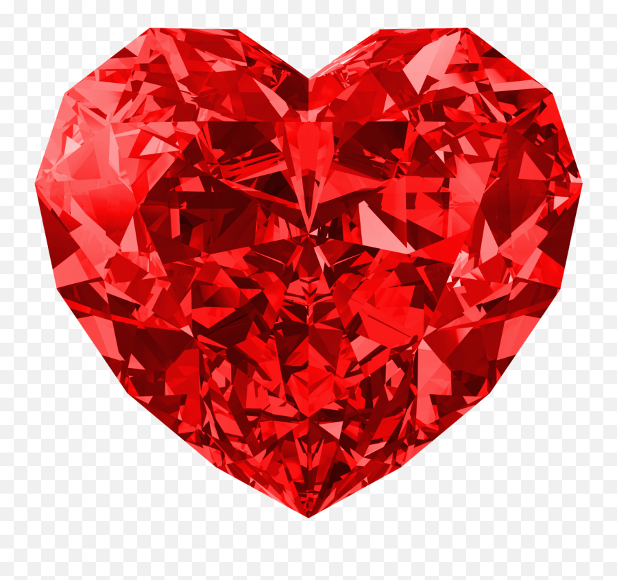 Crystal Heart Png Image - Red Diamond Heart Emoji,Crystal Png