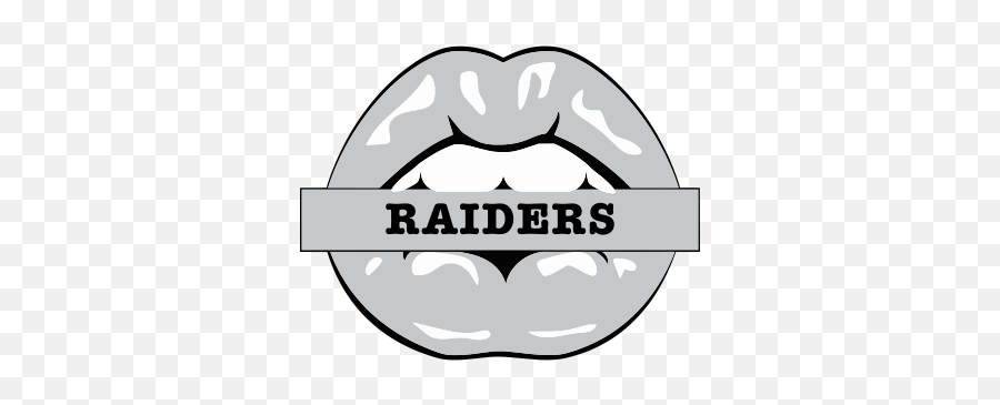 Oakland Raiders Lips Logo Vinyl Decal Stk - Nfllips025 Emoji,Oakland Raiders Logo Png