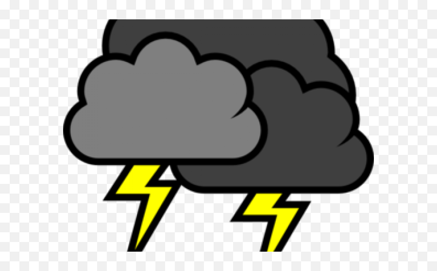 Thunderstorm Cliparts - Storm Cloud With Lightning Clipart Thunderstorm Clipart Emoji,April Showers Clipart