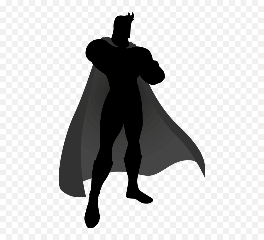 Tech Hero Clipart - Full Size Clipart 3010514 Pinclipart Black And White Silhouette Superhero Clipart Emoji,Hero Clipart