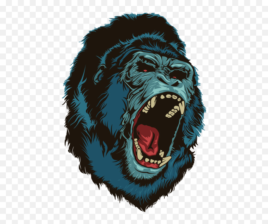 Gorilla Png - Gorilla Roaring Png Transparent Emoji,Gorilla Png