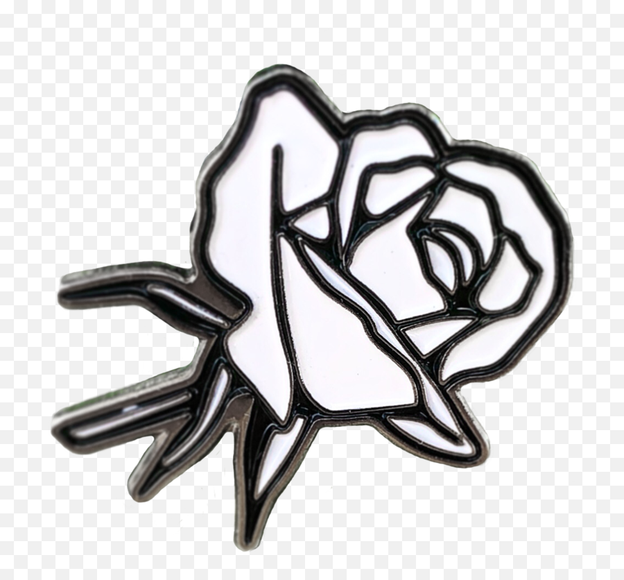 Steel Logo Pin U2013 White Rose Coffee - Rose Emoji,Steel Logo