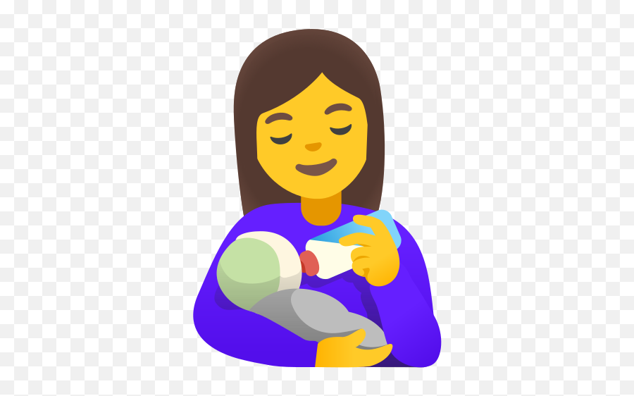 Woman Feeding Baby Emoji - Feeding Baby Emoji,Baby Emoji Png