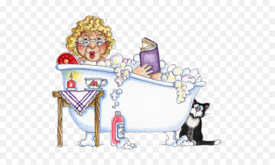 Gente Mayor Animated Images Art Impressions Stamps Art - Old Lady In Bathtub Clipart Emoji,Old Lady Clipart