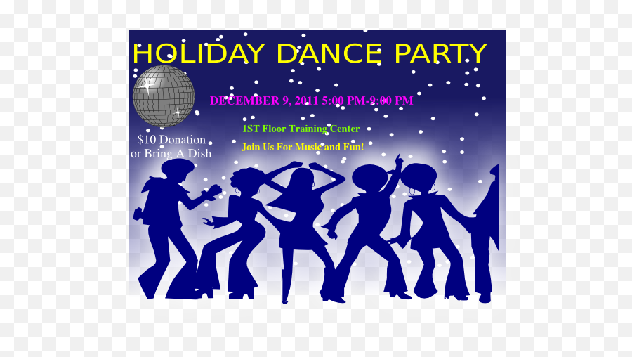 Holiday Dance Party Clip Art At Clker - Disco Dancer Silhouette Emoji,Holiday Party Clipart