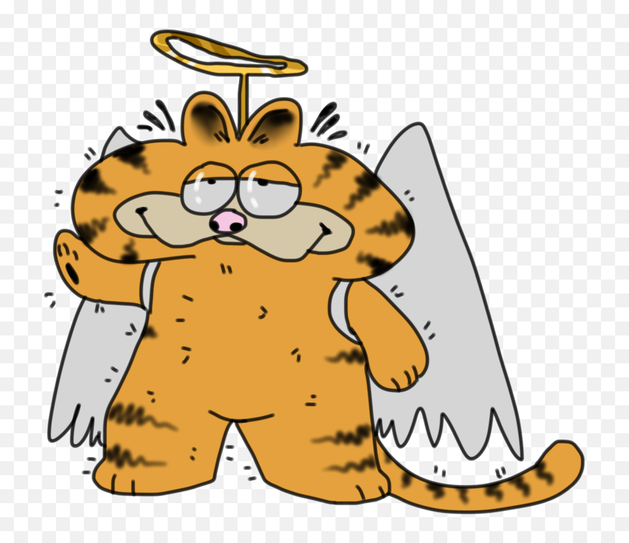 Angel Garfield Again By Vampiregarfield - Fur Affinity Dot Happy Emoji,Garfield Png