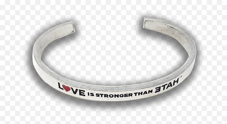 Love Is Stronger Than Hate Cuff - Solid Emoji,Stronger Than Hate Logo