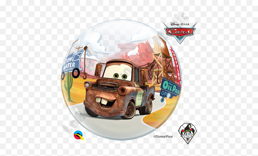 22 Inch Disney - Pixar Lightning Mcqueen U0026 Mater Bubble Balloon Qualatex 1ct Disney Cars Balloons Mater Emoji,Lightning Mcqueen Png