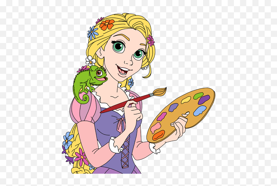 Painter Clipart Png - Rapunzel And Pascal Art Emoji,Painting Clipart