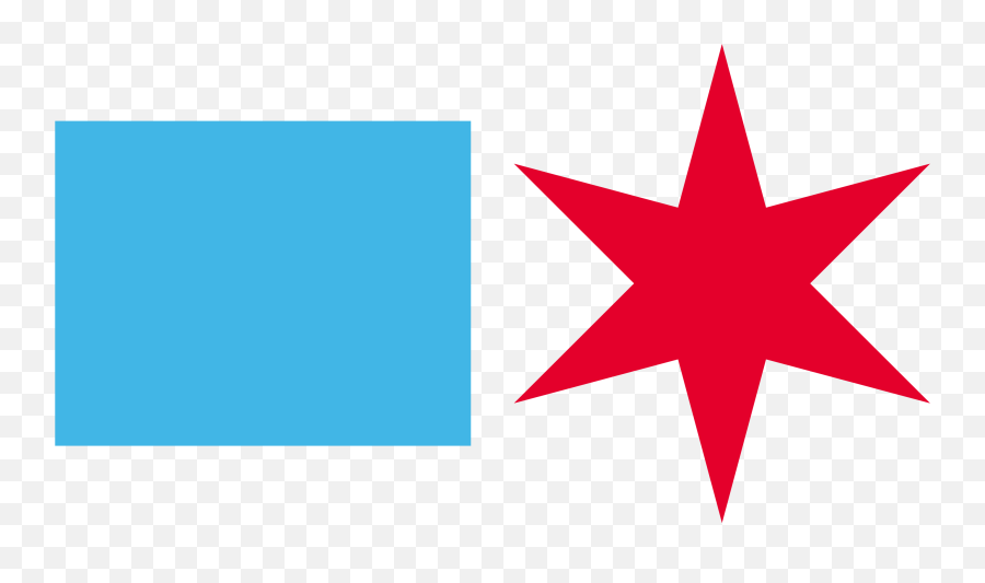 The Flag Of The City Of Chicago - Transparent Chicago Star Png Emoji,Chicago Flag Png