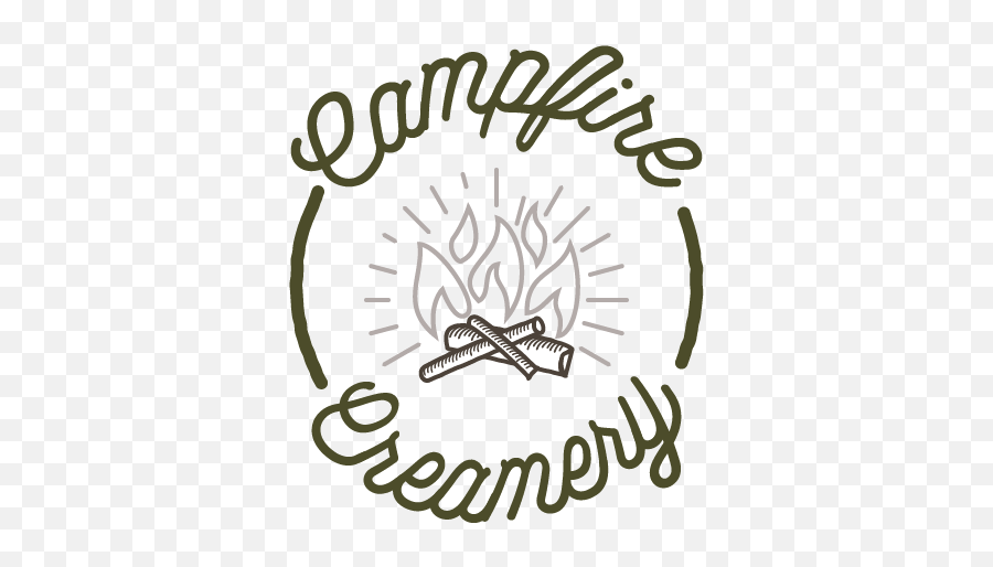 Modern Upmarket Business Logo Design For Campfire Creamery Emoji,Camp Fire Logo