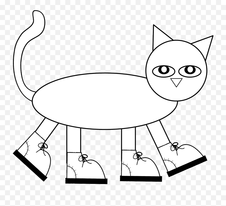 Pete The Cat Coloring Page - Pete The Cat Clipart Coloring Page Emoji,Pete The Cat Clipart