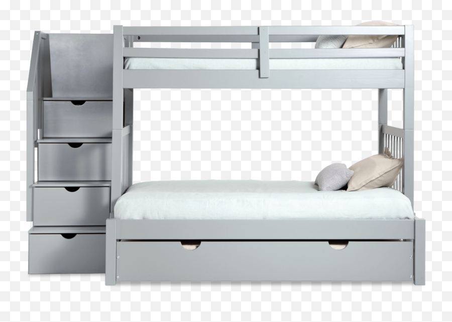 Keystone Stairway Gray Bunk - Bunk Beds With Storage Emoji,Bed Transparent